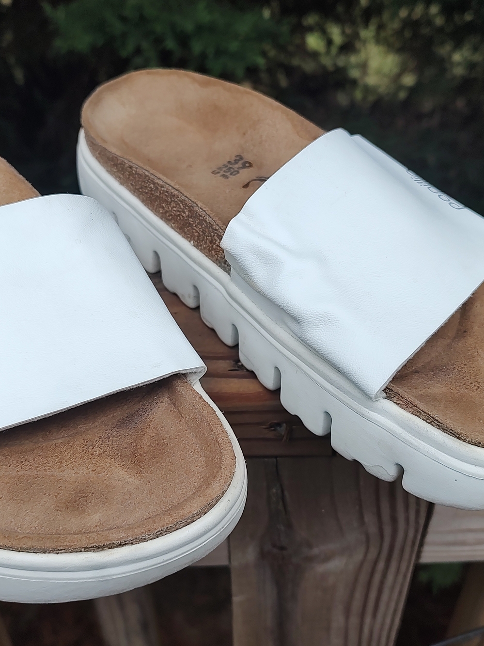 Birkenstock PAPILLIO Cora Birko Flor Chunky White Portugal Orig $110 Sz 8 39